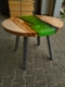 Kern-Buche Couchtisch Epoxidharz lime green 5